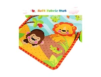 Slickblue Toddler 4-in-1 Baby Play Gym Mat with 3 Hanging Educational Toys