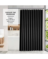 Clara Clark Heavy Duty Fabric Water-resistant Shower Curtains - Waffle Design 72"x72"