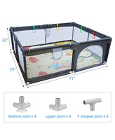 71" x 59" Baby Playard for Indoor/Outdoor Use