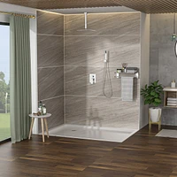 Ceiling Shower Set - Inch Square Shower Set, Dual Shower Heads