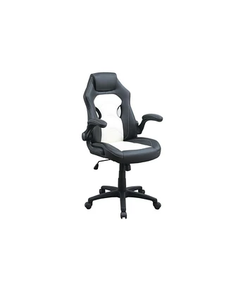 Streamdale Furniture Adjustable Height Executive Office Chair, Black And White