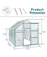 Streamdale Furniture Polycarbonate Greenhouse with Raised Base and Anchor