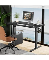 Streamdale Furniture Electric Height Adjustable Standing Desk, Sit To Stand Ergonomic Computer Desk, Black, 55" X 24"