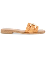 BCBGeneration Women's Lorma Raffia Slide Flat Sandals