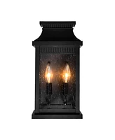 Cwi Lighting 14" Metal Milford 2 Light Outdoor Wall Lantern