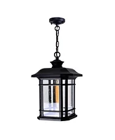 Cwi Lighting 15" Metal Blackburn 1 Light Outdoor Pendant