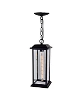 Cwi Lighting 17.4 Metal Blackbridge 1 Light Outdoor Pendant