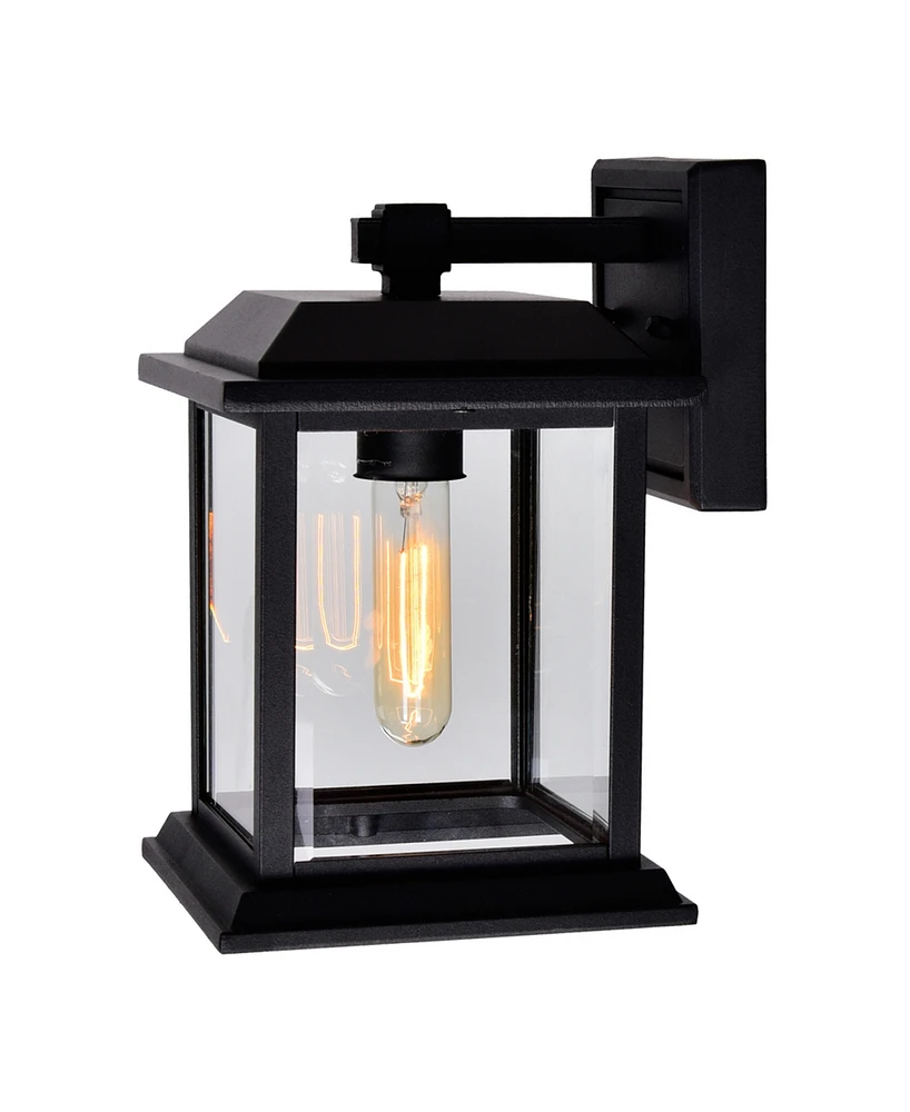 Cwi Lighting 10.2" Metal Blackbridge 1 Light Outdoor Wall Lantern