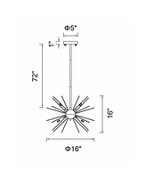 Cwi Lighting 16" Metal Savannah 6 Light Chandelier