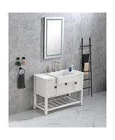 Simplie Fun Led Bathroom Mirror with High Lumen, Anti-Fog, and Dimmer