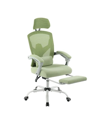 Simplie Fun Mesh High Back Ergonomic Office Chair Lumbar Support Pillow Computer Desk Chair