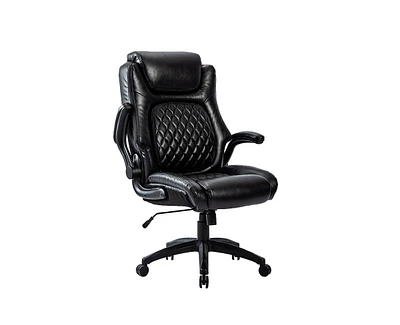 Simplie Fun Big & Tall 400Lb Ergonomic Leather Office Chair Executive Desk Chair