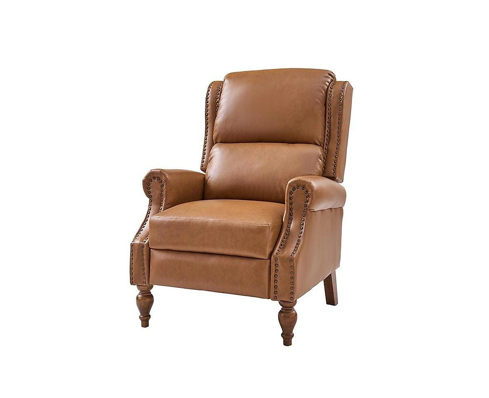 Adrian Traditional Faux Leather Manual Recliner