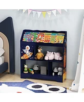 Costway Toy Storage Organizer Display Stand 3-In-1 Kids Shelf with Book