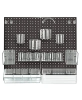 Azar Displays The Ultimate Diy Multi-Purpose 24-Piece Pegboard Wall Organizer Kit with Two Panels and Accessory Assortment, Gift Shop