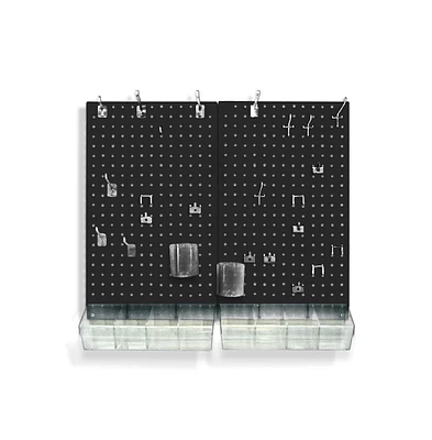 Azar Displays 70-Piece Pegboard Organizer Kit (2- 13.5" x 22")