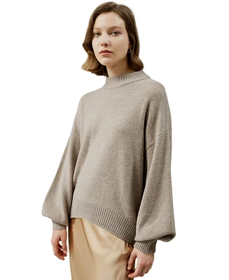 Lilysilk Women's Drop shoulder Wool Sweater for Women