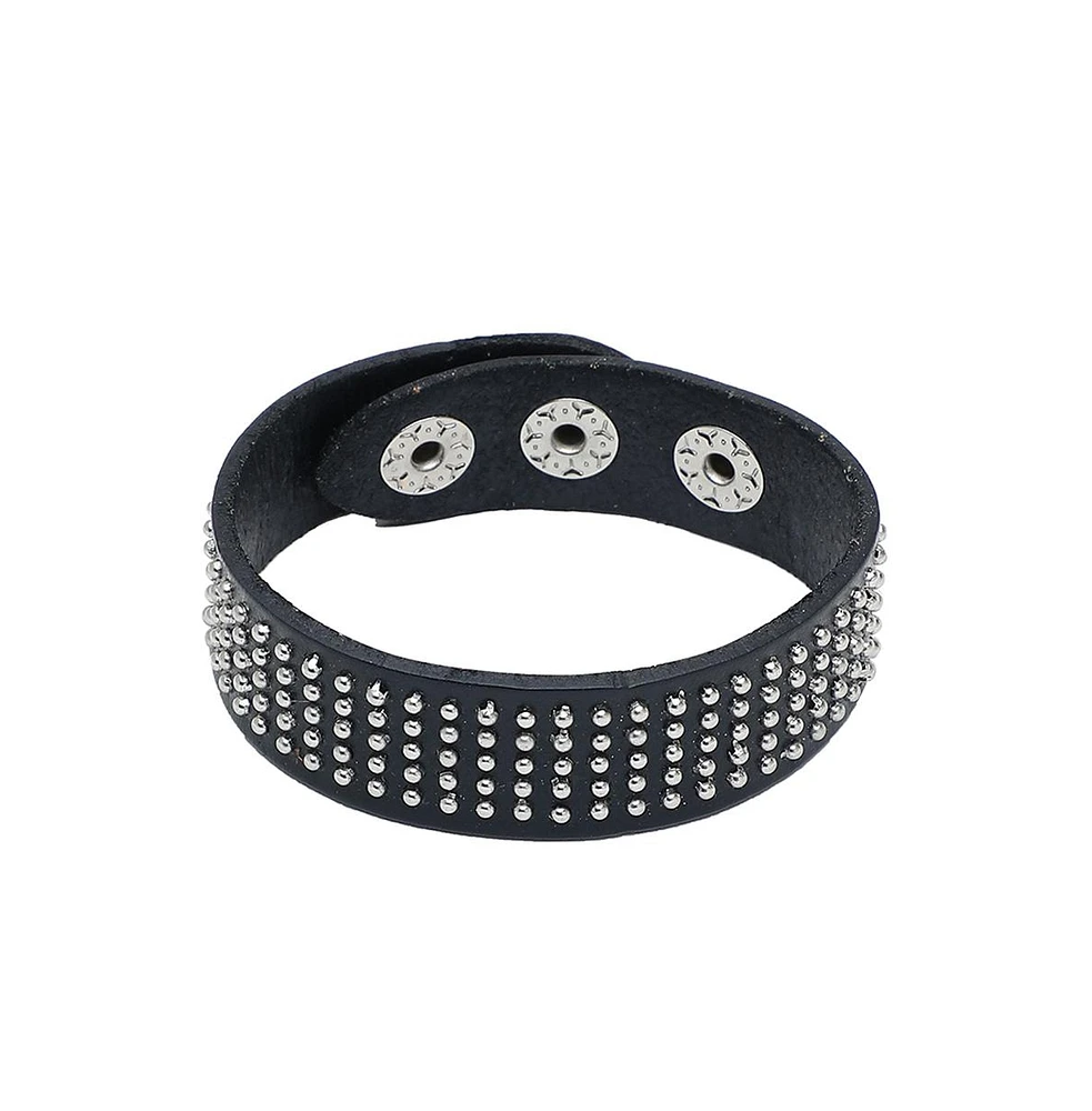 Sohi Women's Studded Leather Bracelet