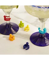 Rsvp International Basic Silicone Stemware Drink Markers Set 6 Piece