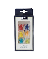 Rsvp International Basic Silicone Suction Cup Tumbler Markers 6 Piece