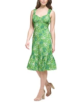 kensie Women's Floral-Print Midi Dress