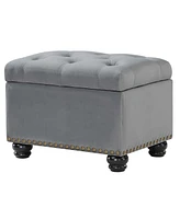 Convenience Concepts 24" Velvet 5th Avenue Storage Ottoman