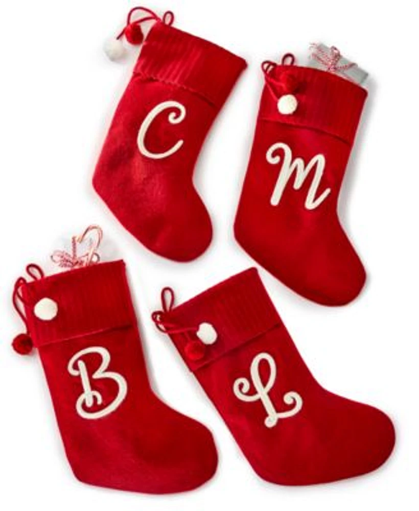 Holiday Lane Initial Stockings Collection Created For Macys