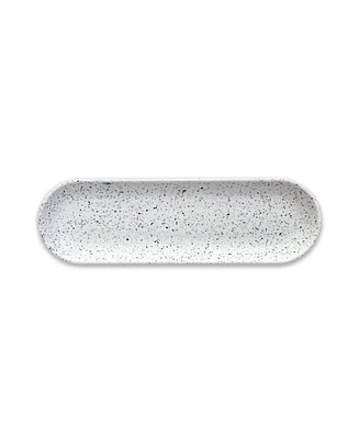 Q Squared Terrazzo 18" x 5.5" Long Oval Platter