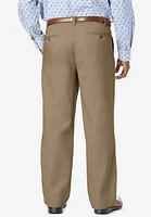 KingSize Big & Tall Relaxed Fit Wrinkle-Free Expandable Waist Pleated Pants