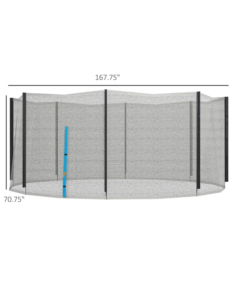 Soozier 14ft Trampoline Net Replacement with Zippered Entrance