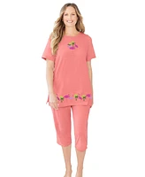 Dreams & Co. Women's Knit Capri Sleep Set