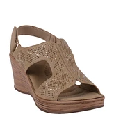 Gc Shoes Women's Amara Embellished Slingback Wedge Sandals