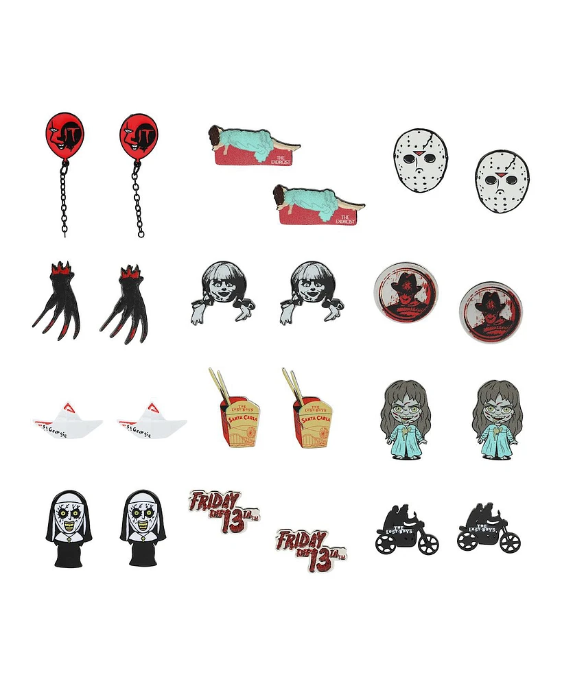 Friday the 13th Horror Movie Icons Women's 12-Pack Earring Set