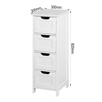 Streamdale Furniture Bathroom Storage Cabinet, Freestanding Cabinet With Drawers