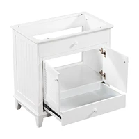 30" Bathroom Vanity Base Without Sink, Bathroom Cabinet With Two Doors And One Drawer