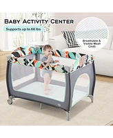 Costway Baby 3 1 Playard Portable Nursery Center