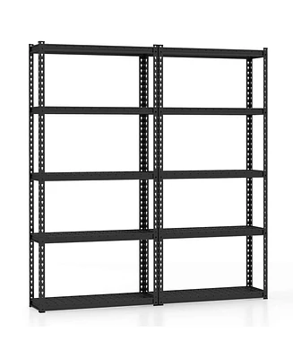 Costway 1 Pcs 5-Tier Heavy Duty Storage Shelf Utility Rack with Anti-tipping Device