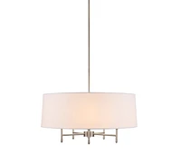 Presidio 5-Light White Drum Shade Chandelier
