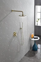 Brushed Gold Wall Mounted Shower System