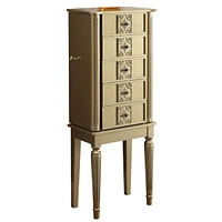 Streamdale Furniture Tammy Jewelry Armoire In Gold