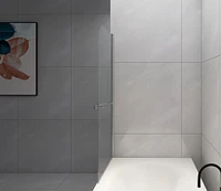 31" X 55" Bathtub Screen Framless Shower Door Tempered Glass Shower Panel