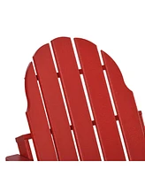 Outdoor Red Folding Adirondack Chair