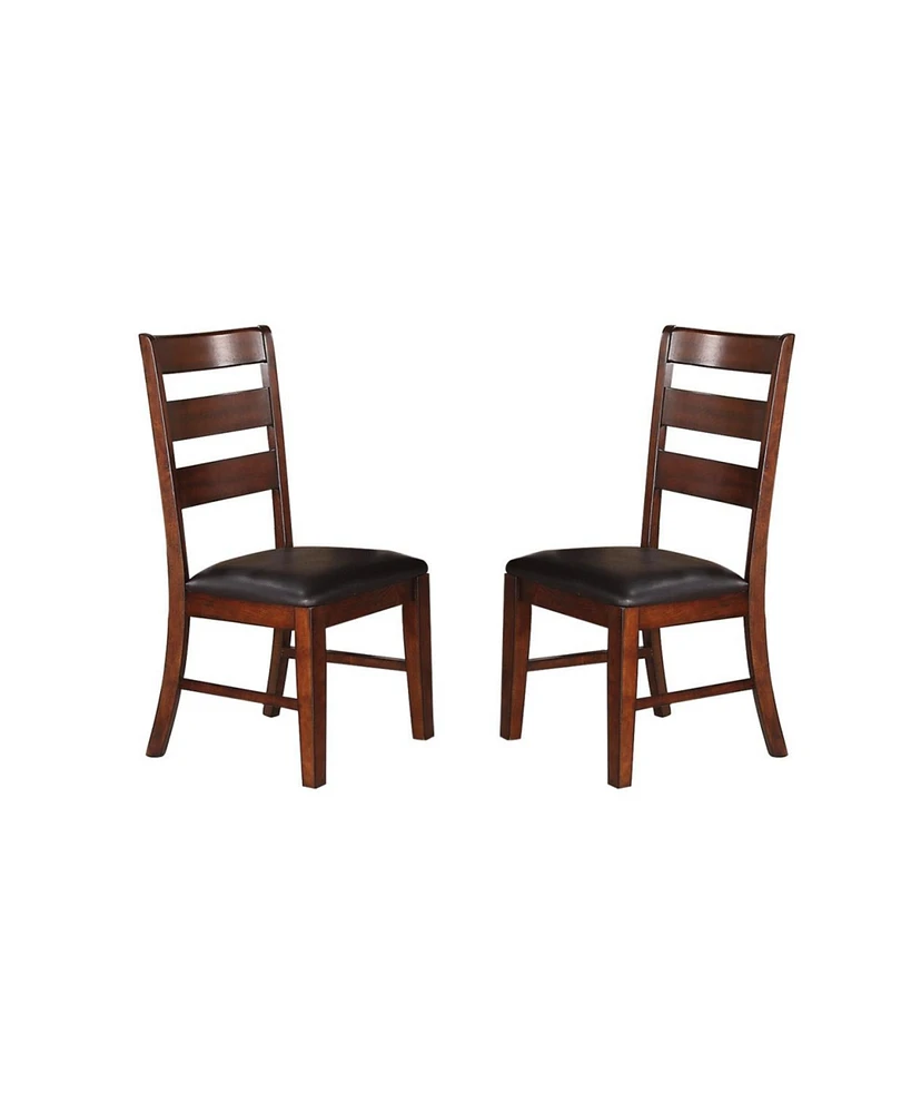 Simplie Fun Sara Ladder Back Dining Side Chairs In Brown, Set Of 2