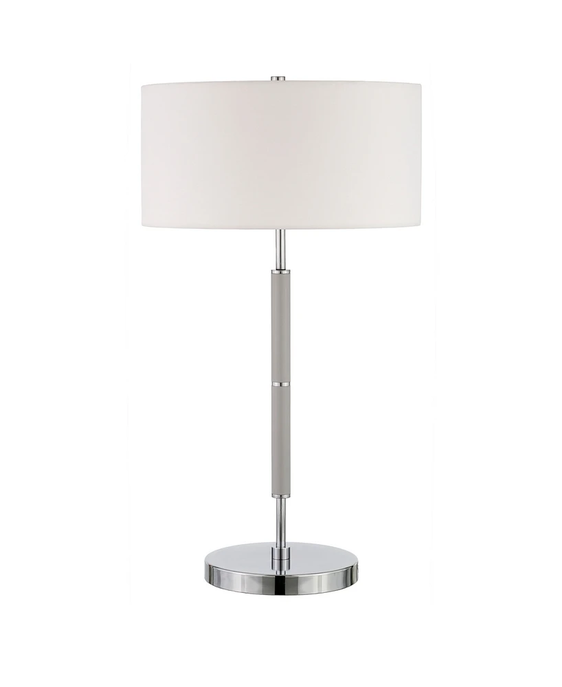 Hudson & Canal Simone 25" Tall 2-Light Table Lamp with Fabric Shade