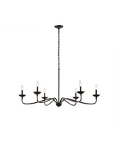 Streamdale Furniture Brighton 6-Light Farmhouse Metal Chandelier