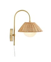 Streamdale Furniture Laguna Rattan Weave Wall Sconce