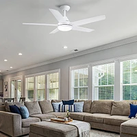 Streamdale Furniture 48 In Integrated Led Ceiling Fan With White Abs Blade