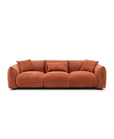 Simplie Fun Mid Century Modern Couch 3-Seater Sofa For Livingroom, Orange