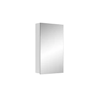 Streamdale Furniture 15x26" Bathroom Medicine Cabinet with Mirror, Silver