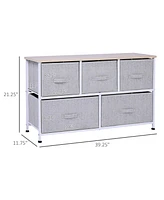 40" Horizontal Storage Cube Dresser with Fabric Bins